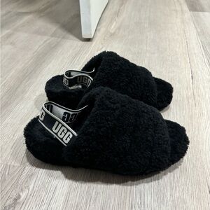 UGG Black Fluff Yeah Slippers